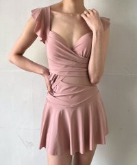 Jewelobe/ジュエローブ Jewelobe ショルダーフリルウエストシアースイムワンピース 【返品不可商品】/505972896