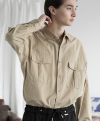 aimoha/アイモハ aimoha aimoha MENSLIM FIT MARINE FLIP POCKET SHIRT デニムシャツ/506020424