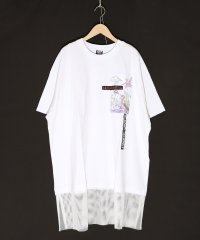 Scolar Parity/恐竜に乗ったクマ×甘やかし柄アップリケ メッシュ裾Tシャツ/506029100