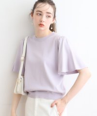 Couture Brooch/【接触冷感/UV/洗える】バックパール調デザイン 袖フレアニット/506031811