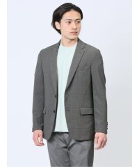 TAKA-Q/タカキュー TAKA－Q 軽量メッシュ スリムフィット 2ボタンジャケット チェックグレー メンズ セットアップ ジャケット ビジネス カジュアル アウター ラ/506031919