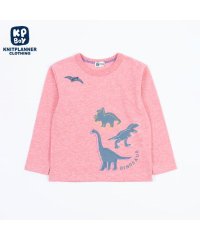 KP BOY/KPBOY(ケーピーボーイ)恐竜シルエットのデザートコットン天竺長袖Tシャツ(100～130)/505920662