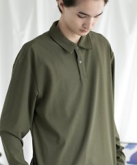 aimoha/aimoha MENSIMPLE POLO SHIRT ハーフボタン 長袖 ポロシャツ/506020421