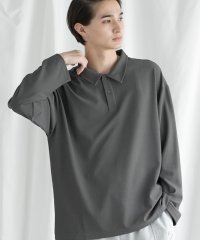 aimoha/aimoha MENSIMPLE POLO SHIRT ハーフボタン 長袖 ポロシャツ/506020421