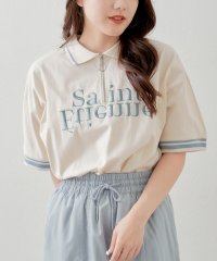 OLIVE des OLIVE/ハーフZIPポロT　トップス　Tシャツ　半袖　カジュアル　春/506031891