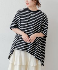 OLIVE des OLIVE/【nao】ボーダービックシルエット　トップス　Tシャツ　ゆったり　春/506031899