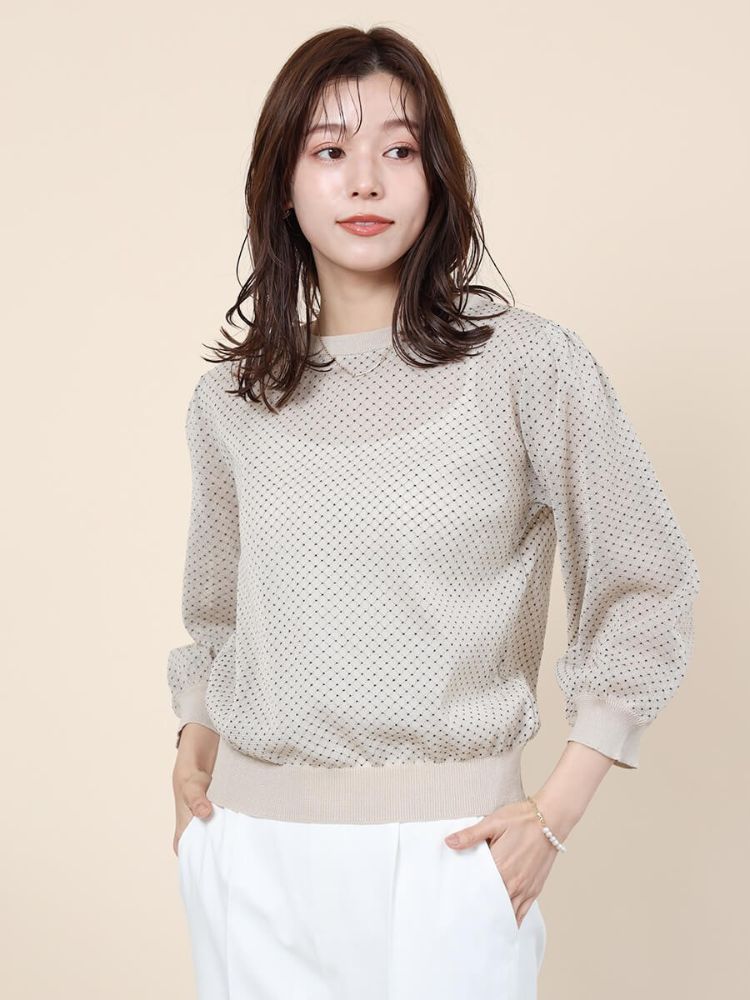 セール 47%OFF】フェンネル FENNEL ドットシアートップス セール 47%OFF】フェンネル FENNEL ドットシアートップス
