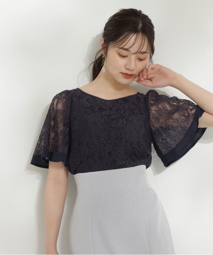 楽天市場】【SALE／10%OFF】フレアースリーブレースブラウス