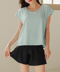 TeddyShop/テディショップ Teddyshop レディース水着 ベーシックレイヤード風バックリボンビキニ 上下2点セット 【返品不可商品】/506032315