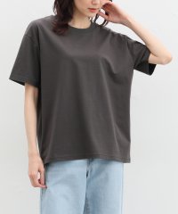 Honeys/きれいめＴシャツ トップス Tシャツ オーバーサイズ 接触冷感 UVカット 無地 綿混 /506032760