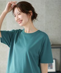 Honeys/きれいめＴシャツ トップス Tシャツ オーバーサイズ 接触冷感 UVカット 無地 綿混 /506032760