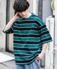 Rocky Monroe/ボーダーT 半袖 Tシャツ メンズ レディース カットソー マルチボーダー クルーネック オーバーサイズ ビッグシルエット レトロ カジュアル アメカジ ストリ/506033187