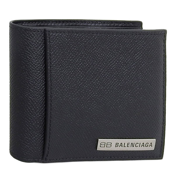 バレンシアガ メンズ スクエア フォールドウォレット財布 BALENCIAGA バレンシアガ PLATE SQUARE FOLDED COIN WALLET