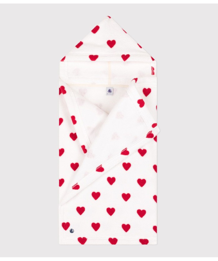オーガニックコットン ハート柄ブランケット プチバトー プチバトー(PETIT BATEAU) | ブランケット・おくるみ/マタニティ