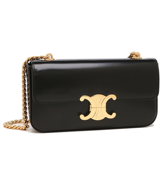 数時間限定お値下げ】CELINE 黒 レザー ショルダーバッグ
