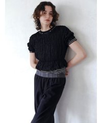 emmi atelier/ワッシャーシフォンシャーリングトップス/506034064