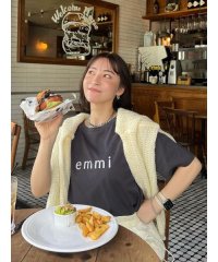 emmi atelier/【ONLINE限定】eco emmiロゴバックシャンTシャツ/506034069