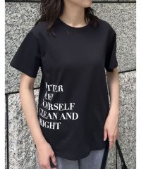 Re:EDIT/[着た瞬間ひんやり][接触冷感][UVカット]サイドメッセージロゴTシャツ/506029716