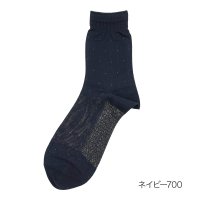 manzoku/満足 ： クールタッチ冷感 ドット柄 ソックス クルー丈 DRY素材(33968W) 紳士 男性 メンズフクスケ fukuske 福助 公式/506032792