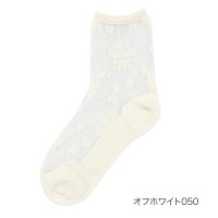 HANAE MORI/HANAE MORI(ハナエ モリ) ： 花柄 ソックス クルー丈 テグス(3103－024) 婦人 女性 レディースフクスケ fukuske 福助 公式/506032799