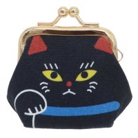 cinemacollection/コインケース ねこころん小がま クロネコ アミナコレクション レトロ がま口 かわいい 小銭入れ グッズ /506033195