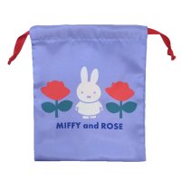 cinemacollection/ミッフィー 巾着袋 リボン巾着 MIFFY and ROSE BL ディックブルーナ スモールプラネット 巾着ポーチ 収納 小物入れ 絵本キャラクター グッズ /506033282