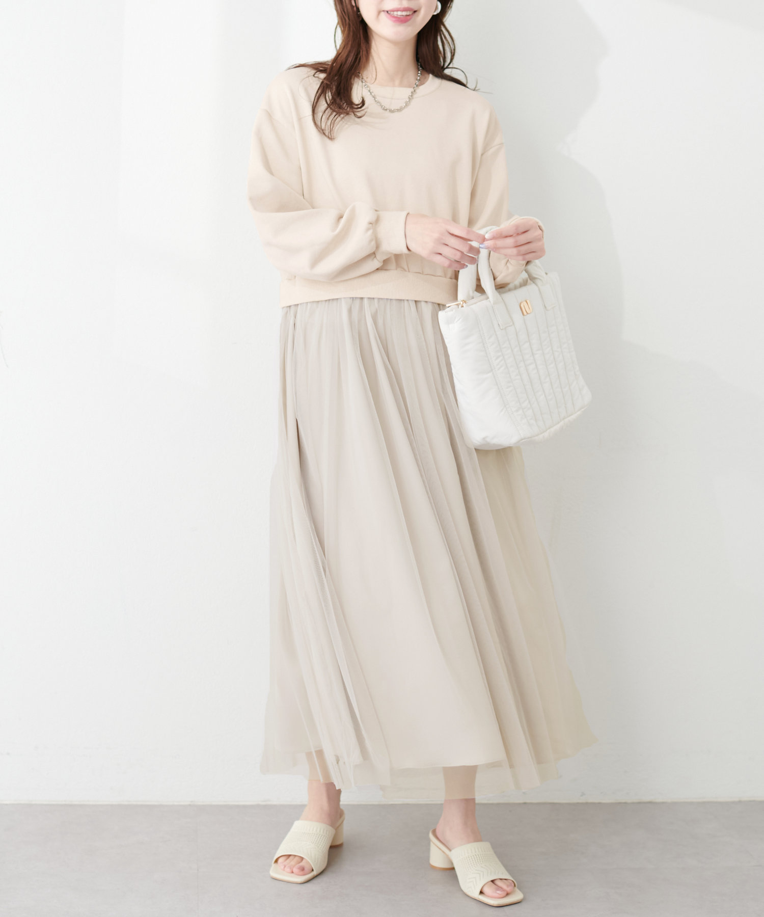 DEUXIEME CLASSE - ella selectshop ラフクレーププルオーバー クリーム 完売モデル ドライタッチジャージー ラグランスリーブプルオーバー(71852005