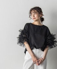 MAYSON GREY/チュールフリルスリーブTシャツ/506034307