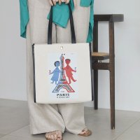 TOPKAPI BREATH/トプカピ TOPKAPI サヴィニャック × Breath TOPKAPI アート プリント オーガニックキャンバス トート バッグ/506034566