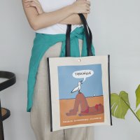 TOPKAPI BREATH/トプカピ TOPKAPI サヴィニャック × Breath TOPKAPI アート プリント フラット オーガニックキャンバス トート バッグ/506034567