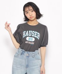 PINK-latte/カレッジロゴパフスリーブTシャツ/506035744