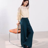 maison de LATIR/メゾンドラティール maison de LATIR 夏に大活躍！速乾生地！形状記憶上品ワイドプリーツパンツ。/501996993
