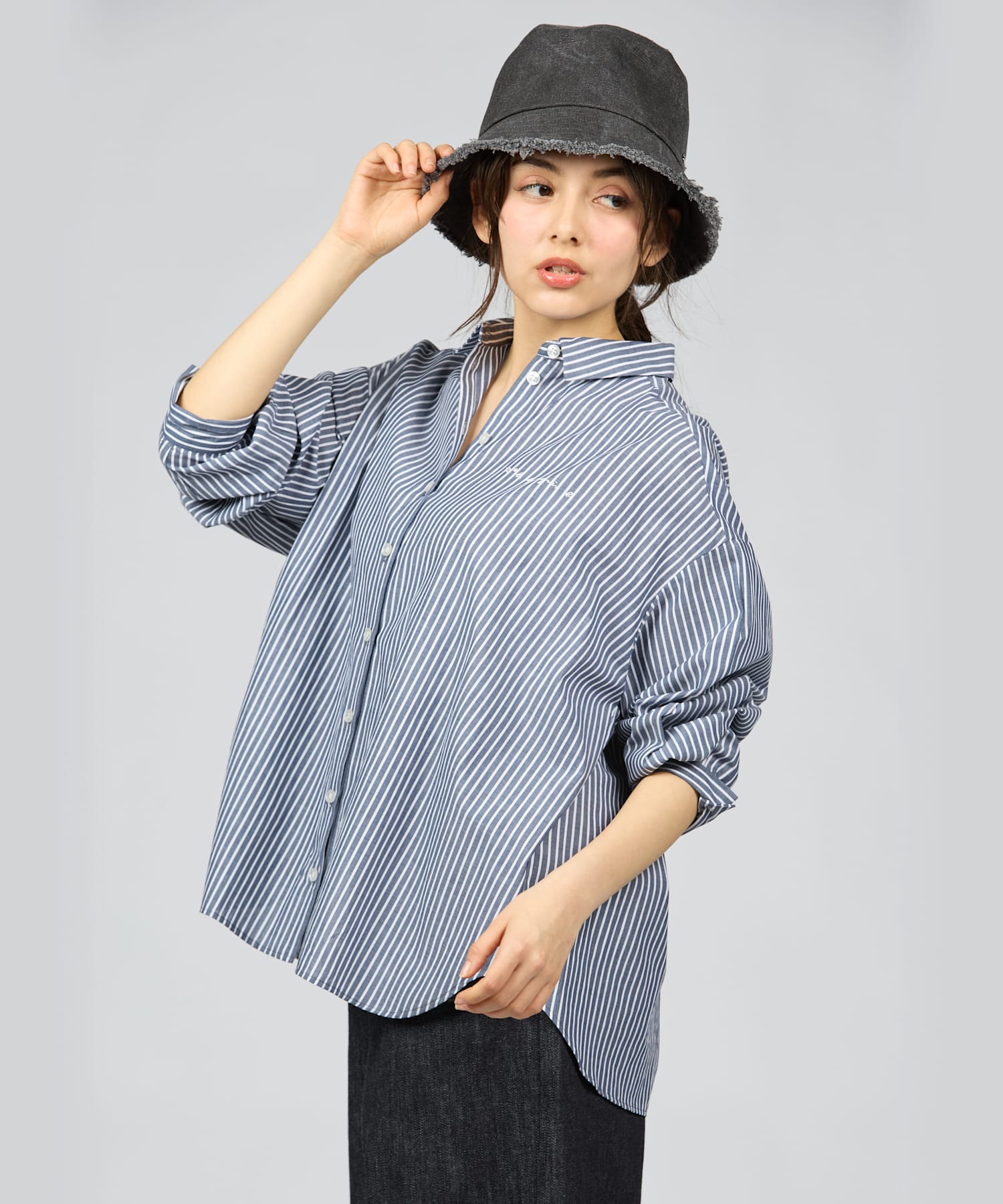 WW13 SHIRT ストライプロングスリーブシャツ(505815339) | トゥービー バイ アニエスベー(To b. by agnes b.)  - d fashion