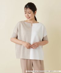 Leilian/カラーブロッキングニットプルオーバー【LE TRICOT PERUGIA】/505968431