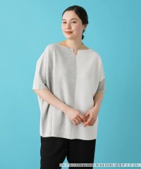 Leilian PLUS HOUSE/カラーブロッキングニットプルオーバー【LE TRICOT PERUGIA】/505968536