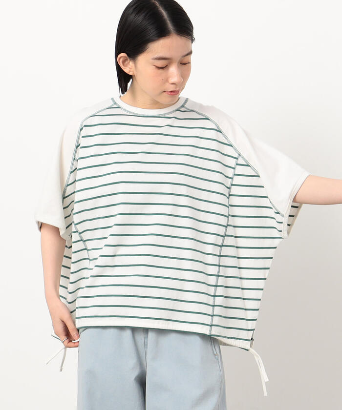 先染めボーダードルマンTシャツ White Label先染めボーダードルマンTシャツ | ゴールデンベアストア
