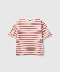 BENETTON (UNITED COLORS OF BENETTON BOYS)/キッズロゴ刺繍ボーダーオーバーサイズ半袖Tシャツ・カットソーB/506031573