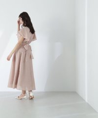 NATURAL BEAUTY BASIC/シアーチェック SETUP バックリボンスカート/506032135