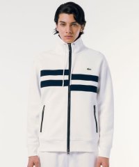 LACOSTE Mens/アシンメトリーボーダーハイネック ドローストリング 鹿の子地 トラックジャケット/506035948