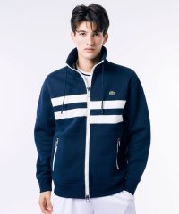 LACOSTE Mens/アシンメトリーボーダーハイネック ドローストリング 鹿の子地 トラックジャケット/506035948