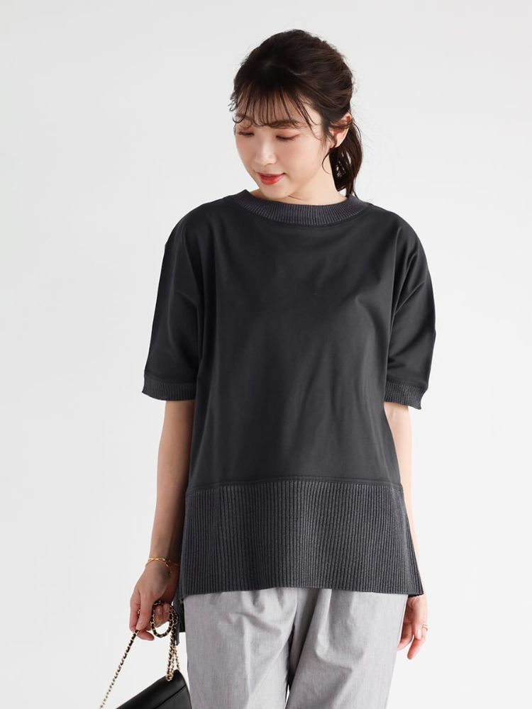 セール】ヴァン Vin リブニットヘムドルマンスリーブプル
