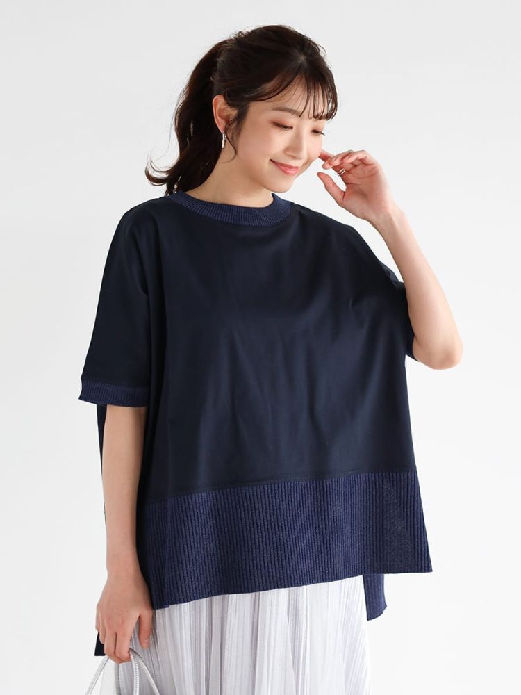 セール】ヴァン Vin リブニットヘムドルマンスリーブプル