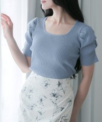 JULIA BOUTIQUE/ジュリアブティック JULIA BOUTIQUE スクエアネックパワショルニットトップス/24015/506036262