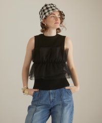 MIELI INVARIANT/Tulle Mix Bistier Tops/506039576