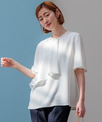 NIJYUSANKU（SMALL SIZE）/【洗える】ストレッチジョーゼット アシンメトリー カットソー/506040039