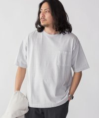 SHIPS MEN/*SHIPS: マイクロ SHIPSロゴ オーバーダイ ポケット Tシャツ 24SS/506040464