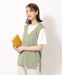 SHOO・LA・RUE/【2点セット】ポコポコVネックベスト＋Tシャツ/506040495