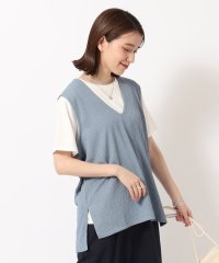 SHOO・LA・RUE/【2点セット】ポコポコVネックベスト＋Tシャツ/506040495