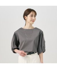 TOKYO SHIRTS/袖ボリュームタックギャザー 七分袖カットソーブラウス/506040534