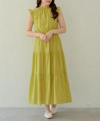 OLIVE des OLIVE/配色メロー楊柳ワンピ―ス　ワンピース　ロングワンピース　春　オフィス/506030655